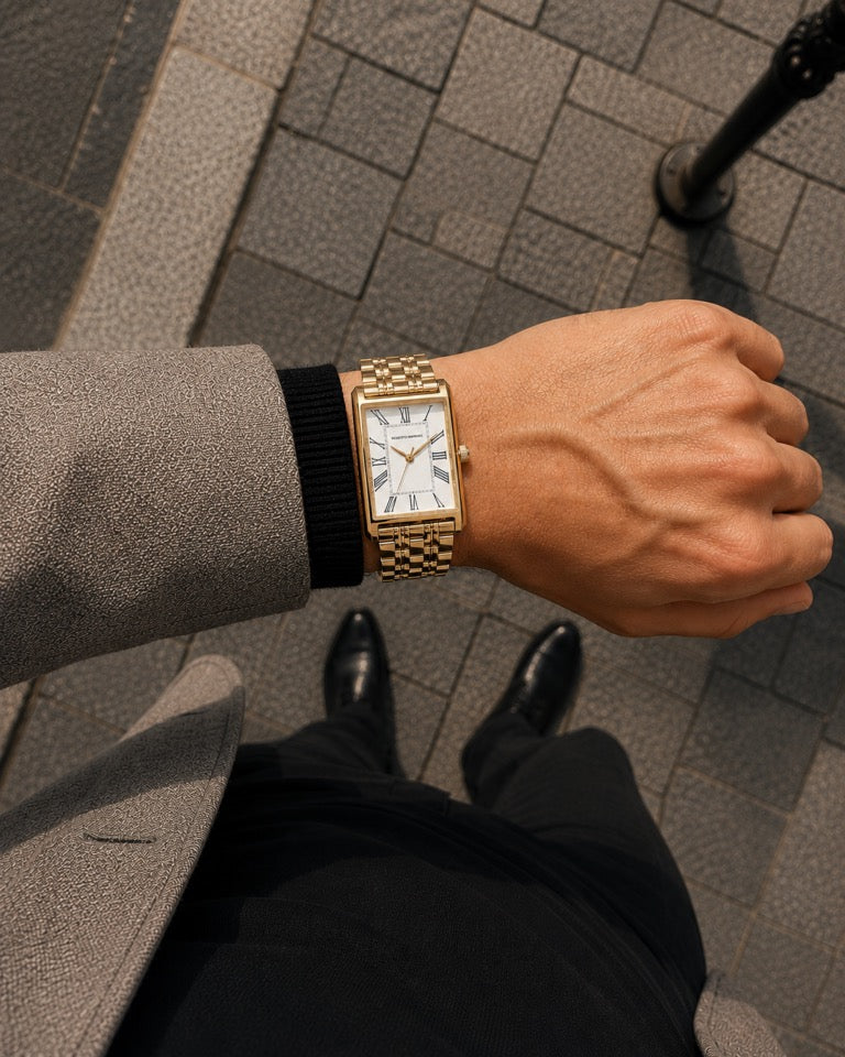 סט שעונים מלבני זוגי Roberto Marino RM2722 + RM1722