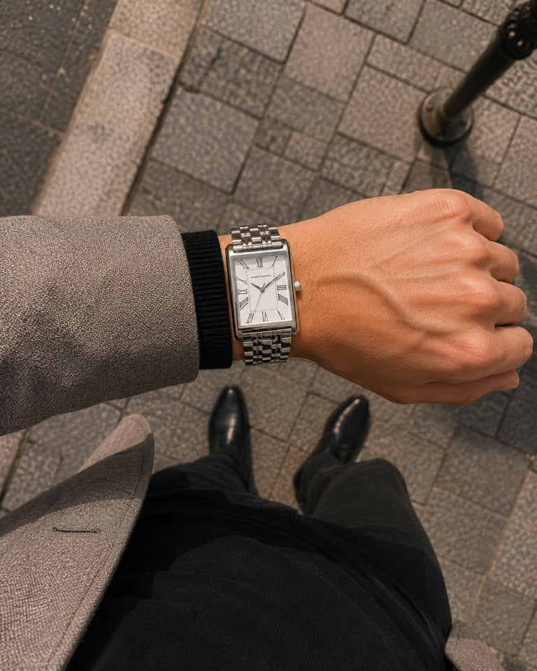 סט שעונים מלבני זוגי Roberto Marino RM2721 + RM1721