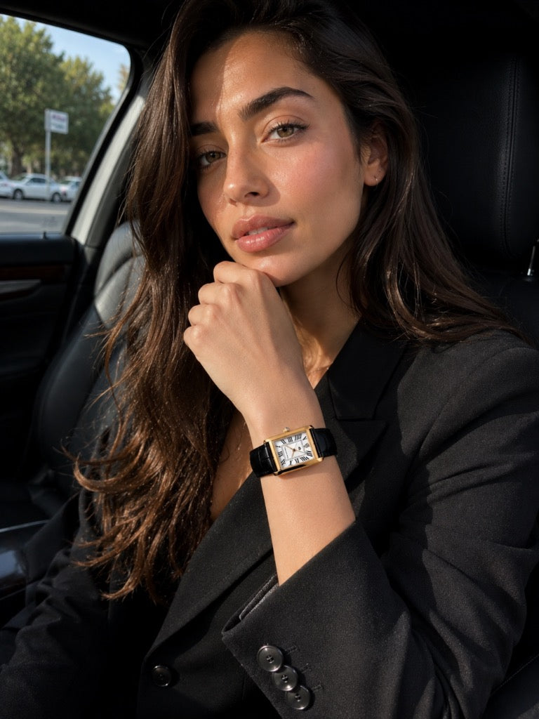סט שעונים מלבני זוגי Pierre Richardson Pr2082 + Pr1082