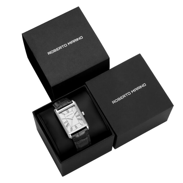 סט שעונים מלבני זוגי Roberto Marino RM2711 + RM1711